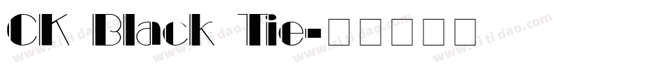 CK Black Tie字体转换